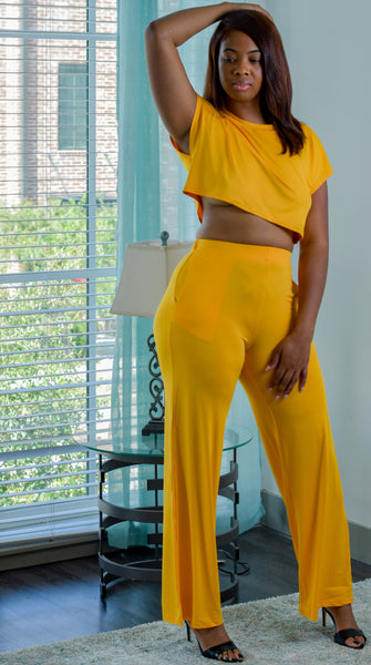 Two Piece Casual Crop Set